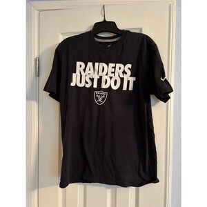 Nike Raiders Just Do It Black Graphic T-Shirt Men’s Medium